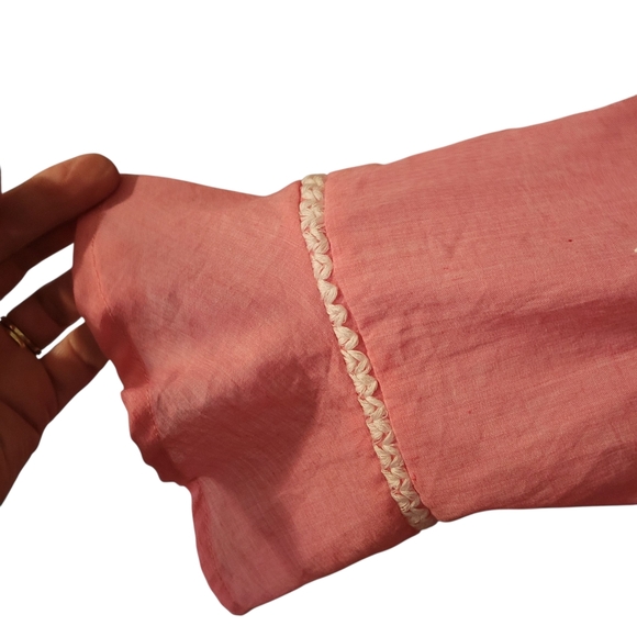 NWT Alfred Dunner Paradise Island pink embroidered top- L. U89 - Picture 4 of 9